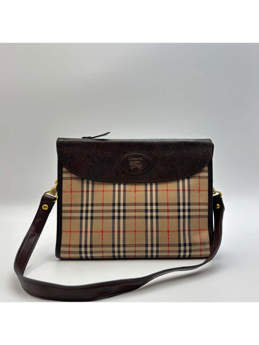 Burberrys Nova Check Convertible Clutch Shoulder Bag - Picture 6 of 7